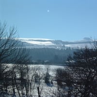 Paysage  de neige vu du village